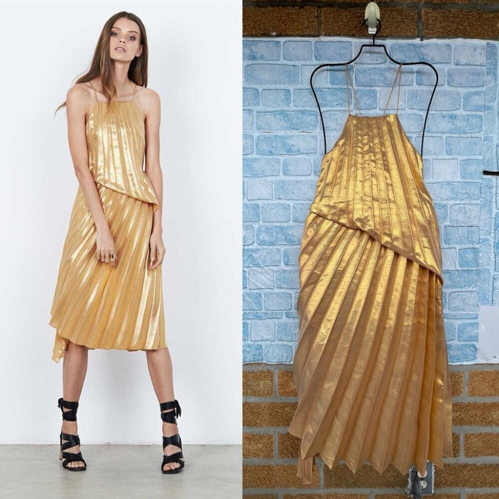 ISLA PLEATS PLEASE MIDI DRESS XS